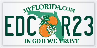 FL license plate EDCR23