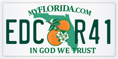 FL license plate EDCR41