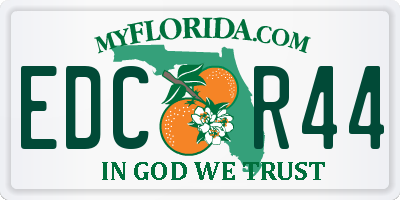 FL license plate EDCR44