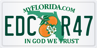 FL license plate EDCR47