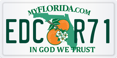 FL license plate EDCR71