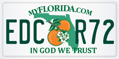FL license plate EDCR72