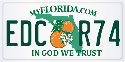 FL license plate EDCR74