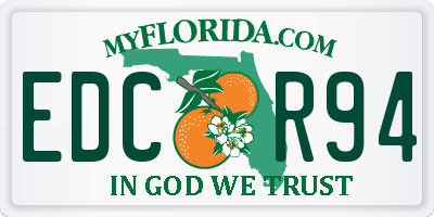 FL license plate EDCR94