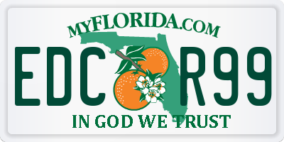 FL license plate EDCR99