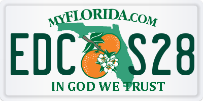 FL license plate EDCS28