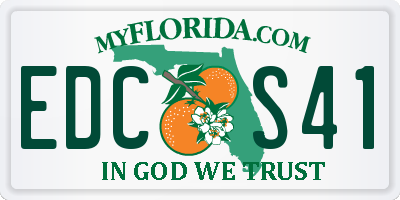 FL license plate EDCS41