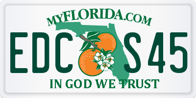 FL license plate EDCS45