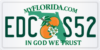 FL license plate EDCS52
