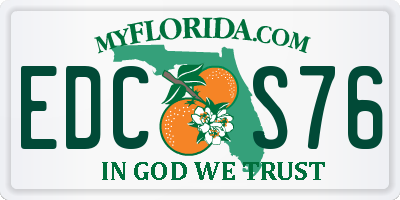 FL license plate EDCS76