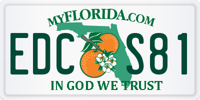 FL license plate EDCS81
