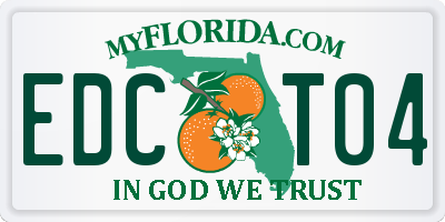 FL license plate EDCT04