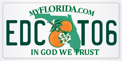 FL license plate EDCT06