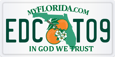 FL license plate EDCT09