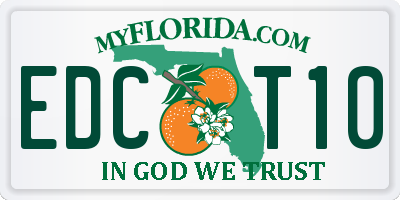 FL license plate EDCT10