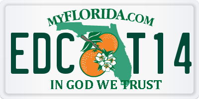 FL license plate EDCT14
