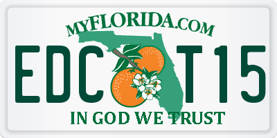 FL license plate EDCT15