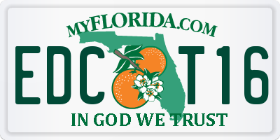 FL license plate EDCT16