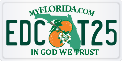 FL license plate EDCT25