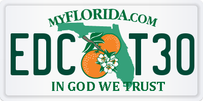 FL license plate EDCT30