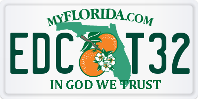 FL license plate EDCT32
