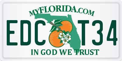 FL license plate EDCT34