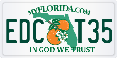 FL license plate EDCT35