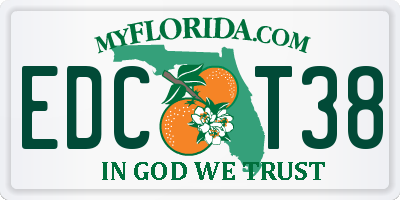 FL license plate EDCT38