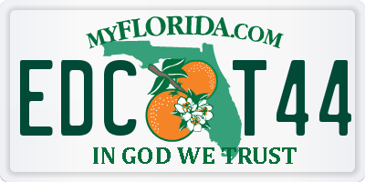 FL license plate EDCT44