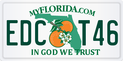 FL license plate EDCT46