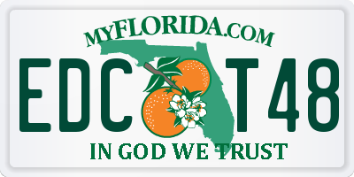 FL license plate EDCT48