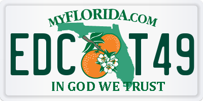 FL license plate EDCT49