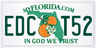 FL license plate EDCT52