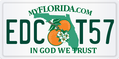 FL license plate EDCT57