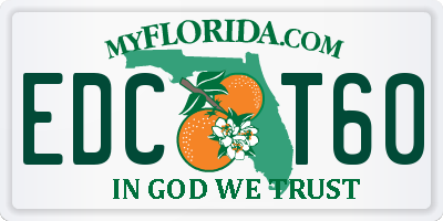 FL license plate EDCT60
