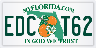 FL license plate EDCT62
