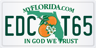 FL license plate EDCT65