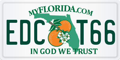 FL license plate EDCT66