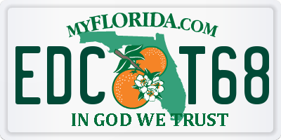 FL license plate EDCT68