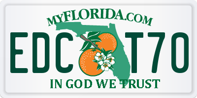 FL license plate EDCT70