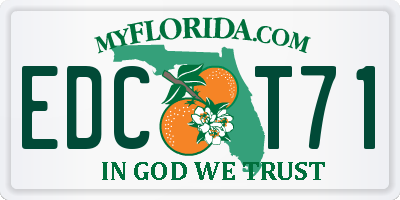 FL license plate EDCT71