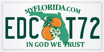 FL license plate EDCT72