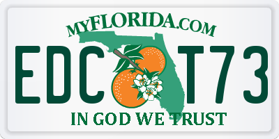 FL license plate EDCT73
