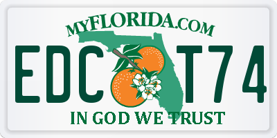FL license plate EDCT74