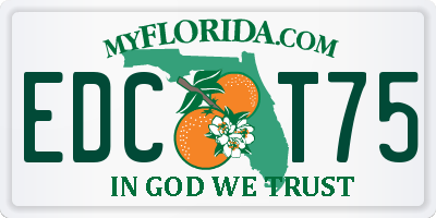 FL license plate EDCT75