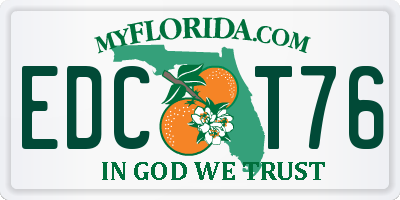 FL license plate EDCT76