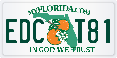 FL license plate EDCT81