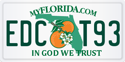 FL license plate EDCT93