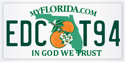 FL license plate EDCT94