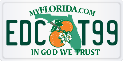 FL license plate EDCT99